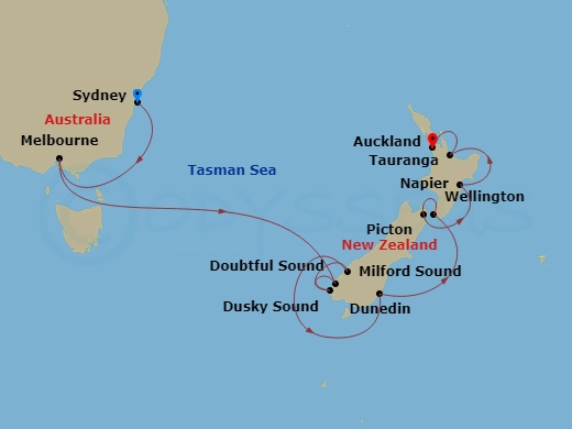 Sydney to Auckland